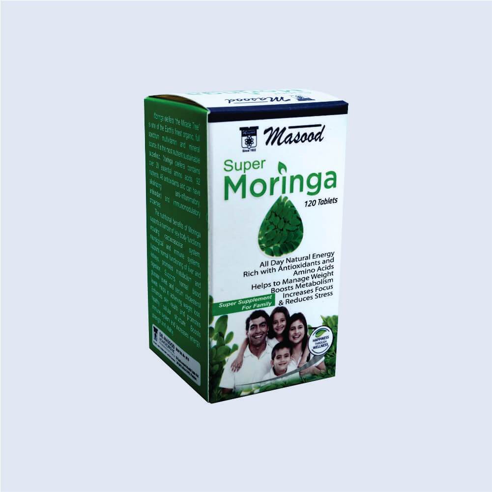 Dr Masood Super Moringa Tablet 120s (malnourishment,general Tonic, Hair Tonic,brain Tonic,sexual Tonic, Vitamin & Mineral Deficiency)